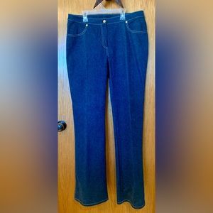 St. John Collection by Marie Gray stretch jeans 12 36 waist dark denim 35 inseam